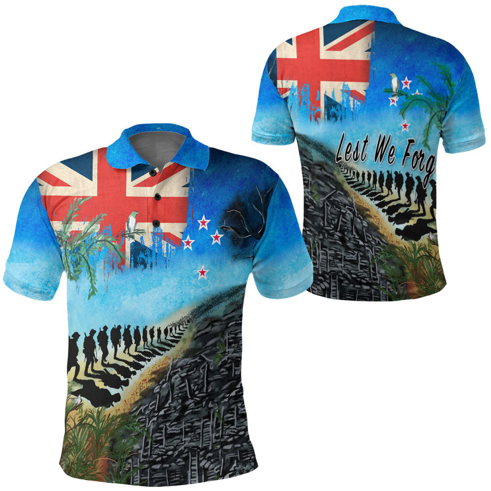 Polynesian Clothing - New Zealand Anzac Day Lest We Forget Polo Shirt