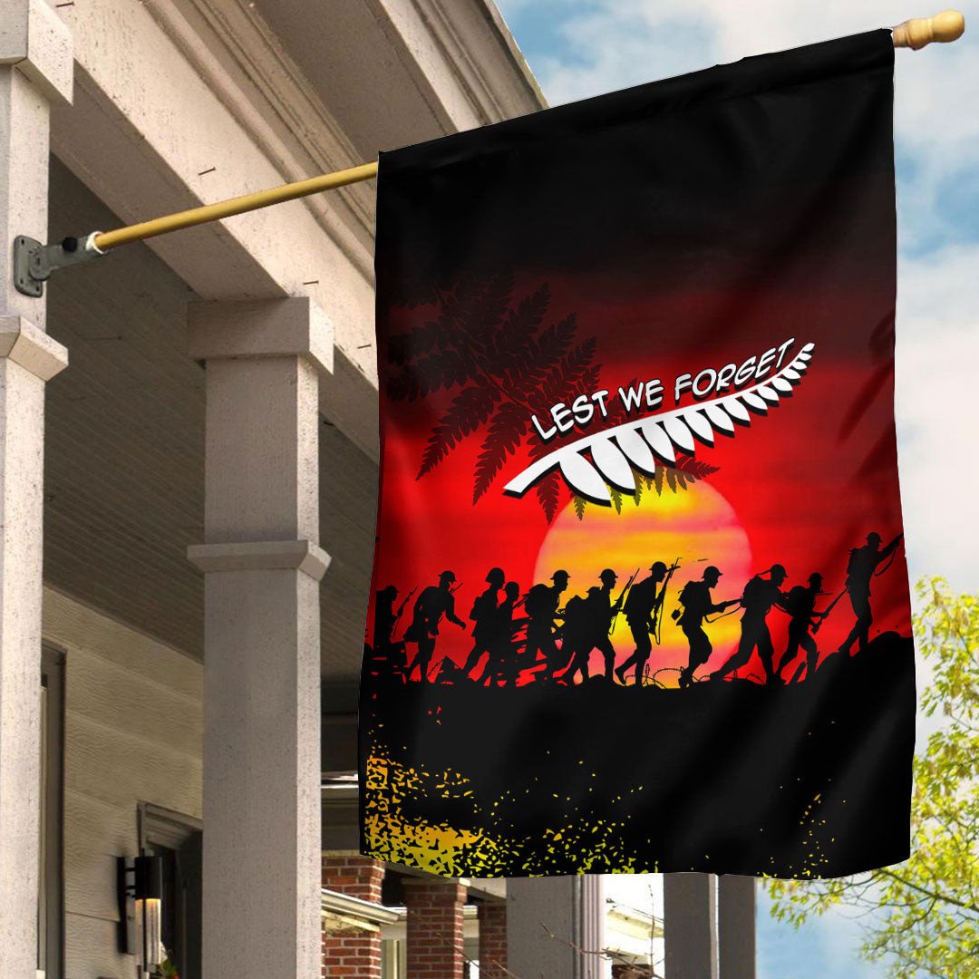 Polynesian Flag Anzac Lest We Forget Sun Flag