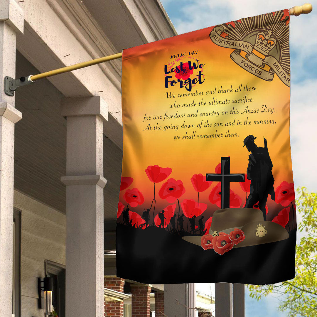 Polynesian Flag Anzac Day We Shall Remember Them Flag