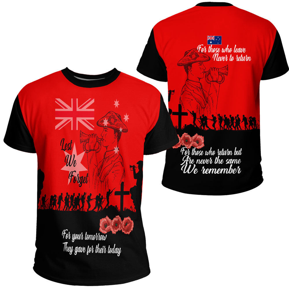 Clothing Lest We Forget For Those Who Leave Never To Return T Shirt