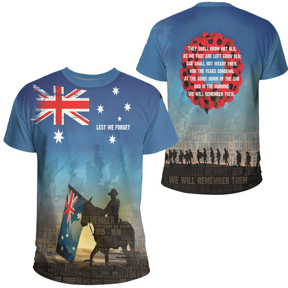 Clothing Anzac Lest We Forget The Light Horse T Shirt