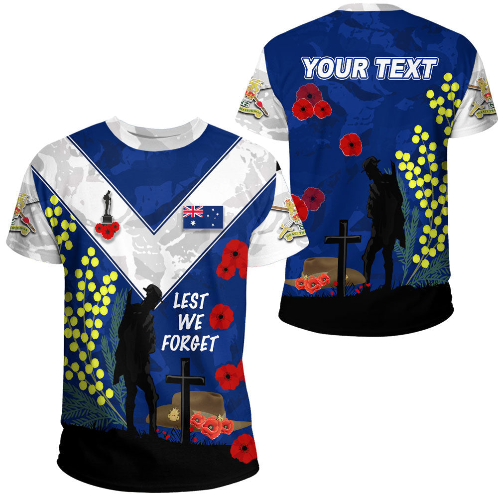 Clothing Custom Australia Anzac Lest We Forget 2023 T Shirt