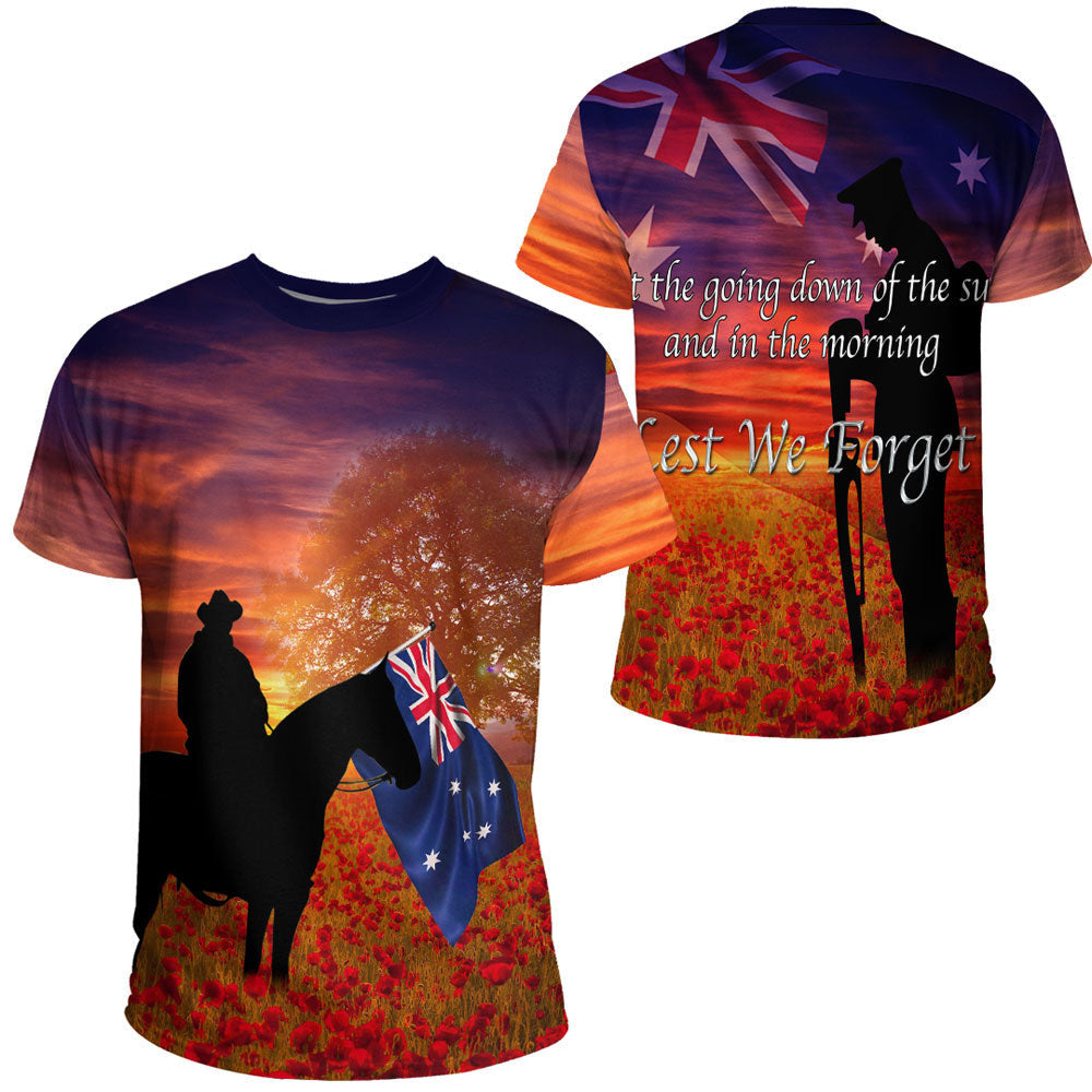 Clothing Australia Lest We Forget Light Horse Silhouette T Shirt