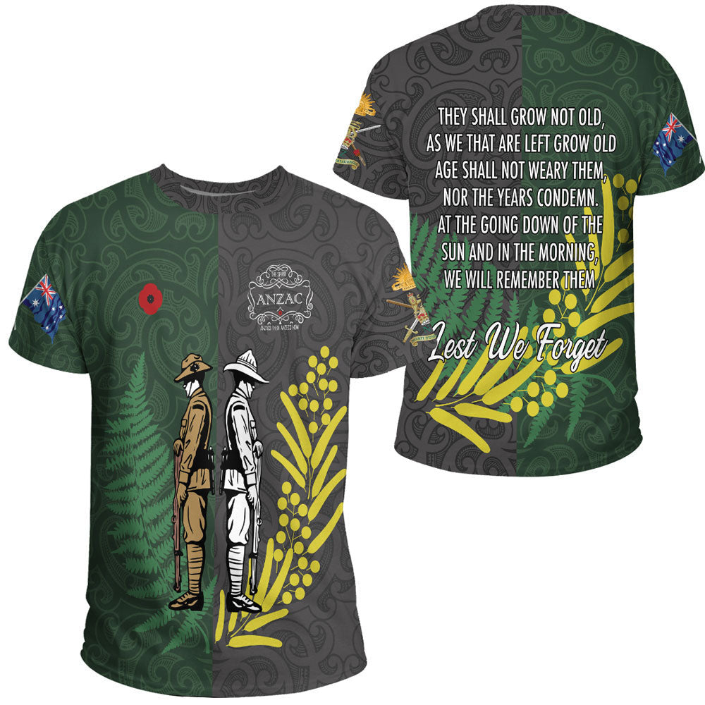 Clothing Anzac Spirit Lest We Forget T Shirt