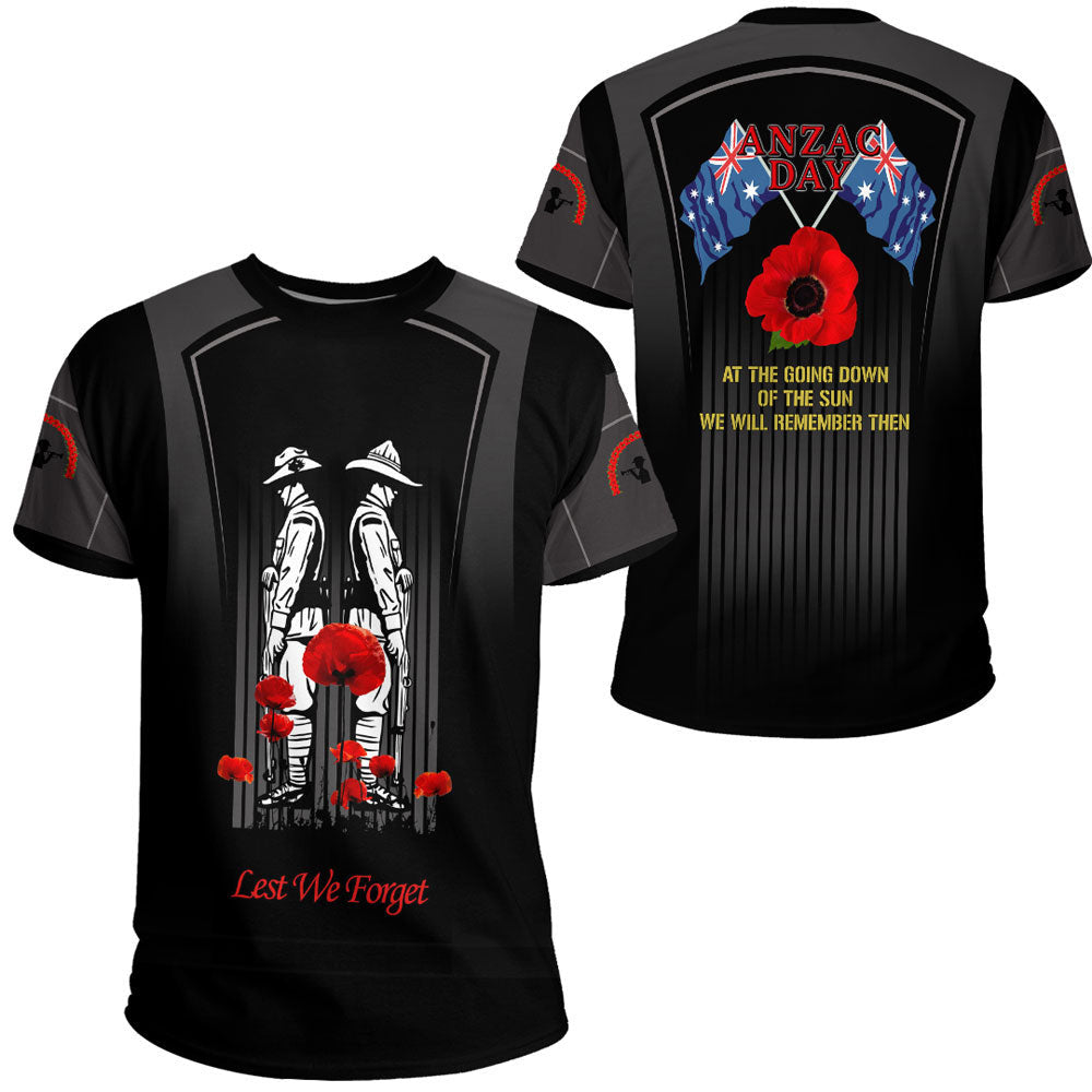 Clothing Anzac Remembrance Day Lest We Forget T Shirt