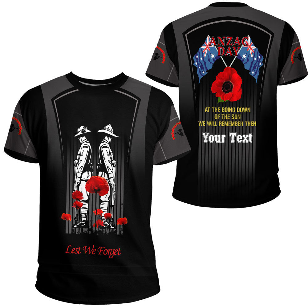 Clothing Custom Anzac Remembrance Day Lest We Forget T Shirt