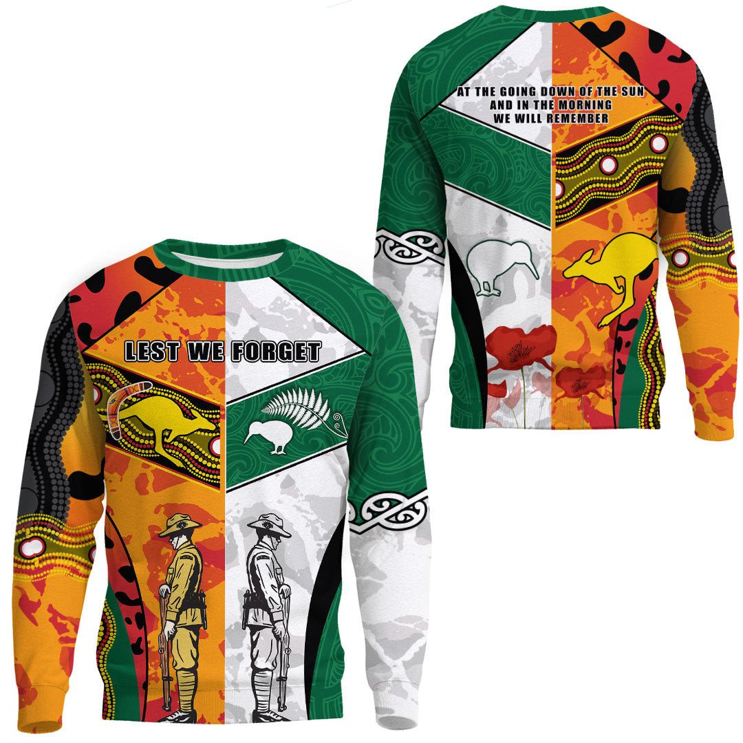 Polynesian Clothing Anzac Day Australia New Zealand Mix.Sweatshirt