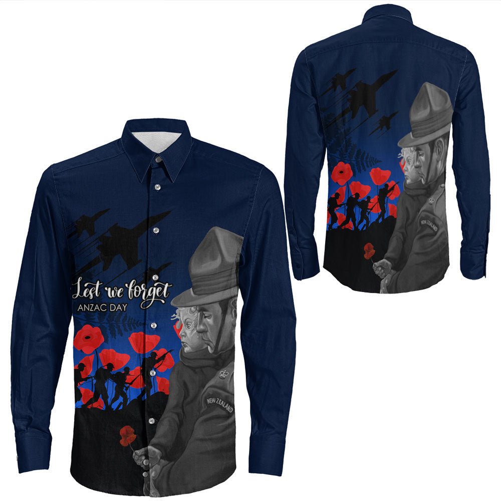 Rugbylife Clothing New Zealand Remembrance Long Sleeve Button Shirt