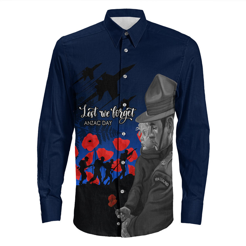 Rugbylife Clothing New Zealand Remembrance Long Sleeve Button Shirt