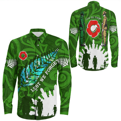 Rugbylife Clothing New Zealand Anzac Walking In The Sun Long Sleeve Button Shirt