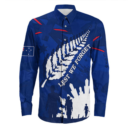 Rugbylife Clothing Australia Anzac Camouflage Mix Fern Long Sleeve Button Shirt