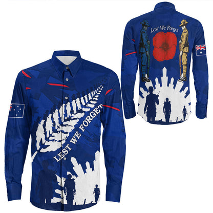 Rugbylife Clothing Australia Anzac Camouflage Mix Fern Long Sleeve Button Shirt