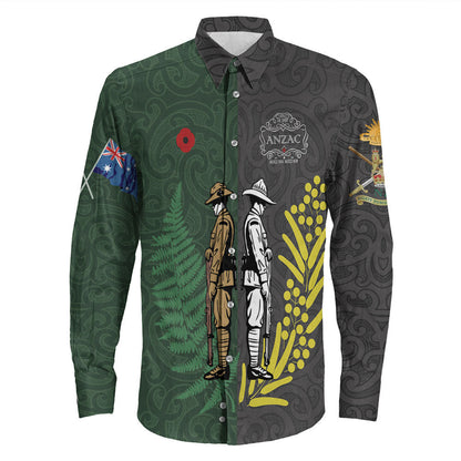 Rugbylife Clothing Anzac Spirit Lest We Forget Long Sleeve Button Shirt