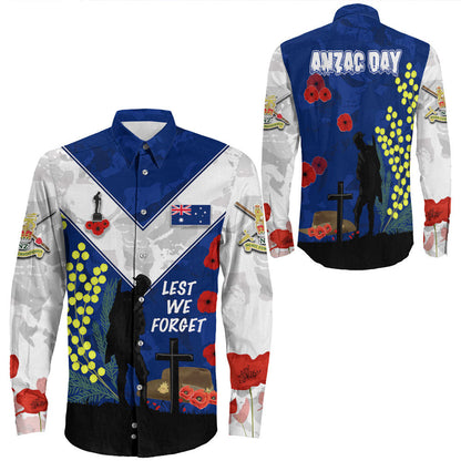Rugbylife Clothing Australia Anzac Lest We Forget 2023 Long Sleeve Button Shirt