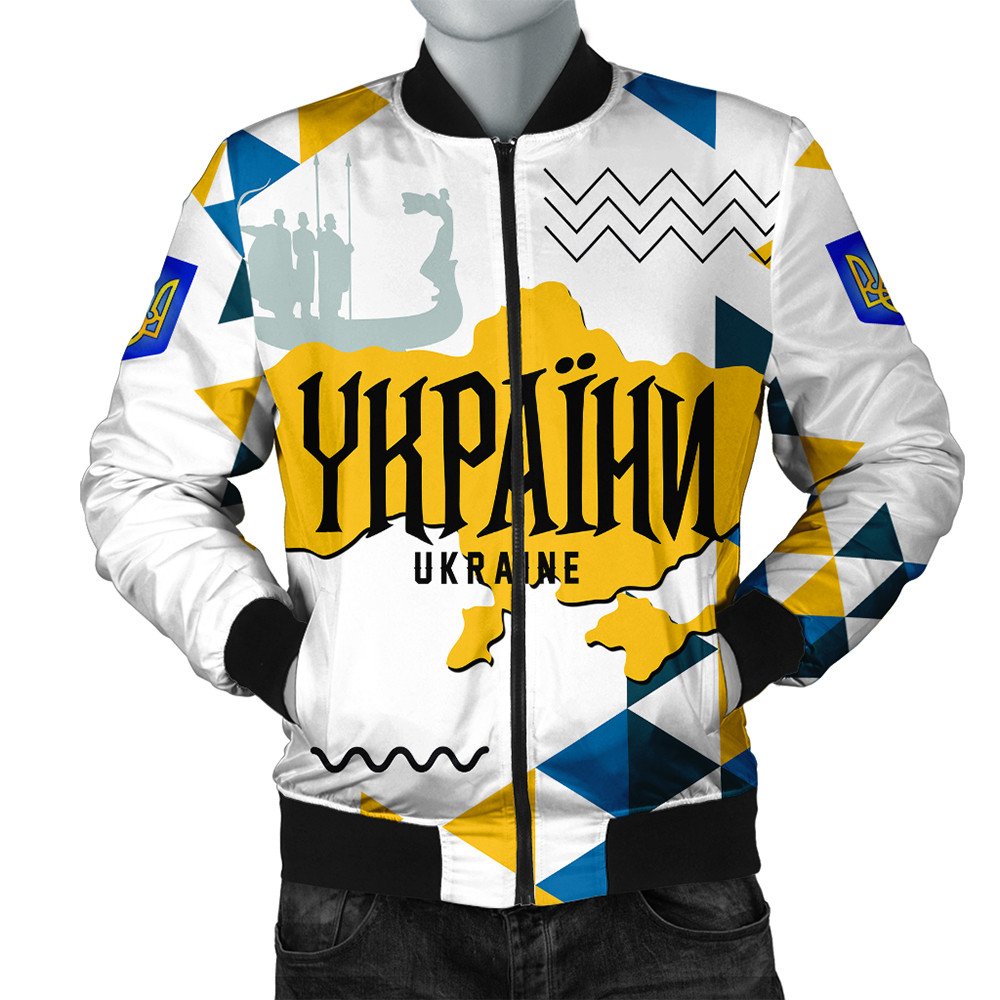 Ukraine Jacket Ukraine Geo Style Bomber Jacket