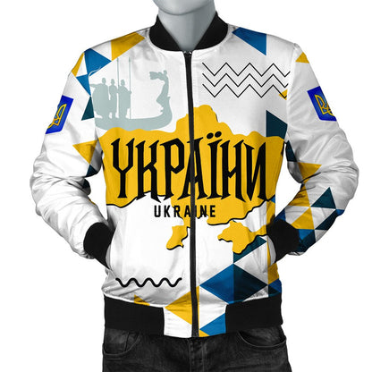 Ukraine Jacket Ukraine Geo Style Bomber Jacket