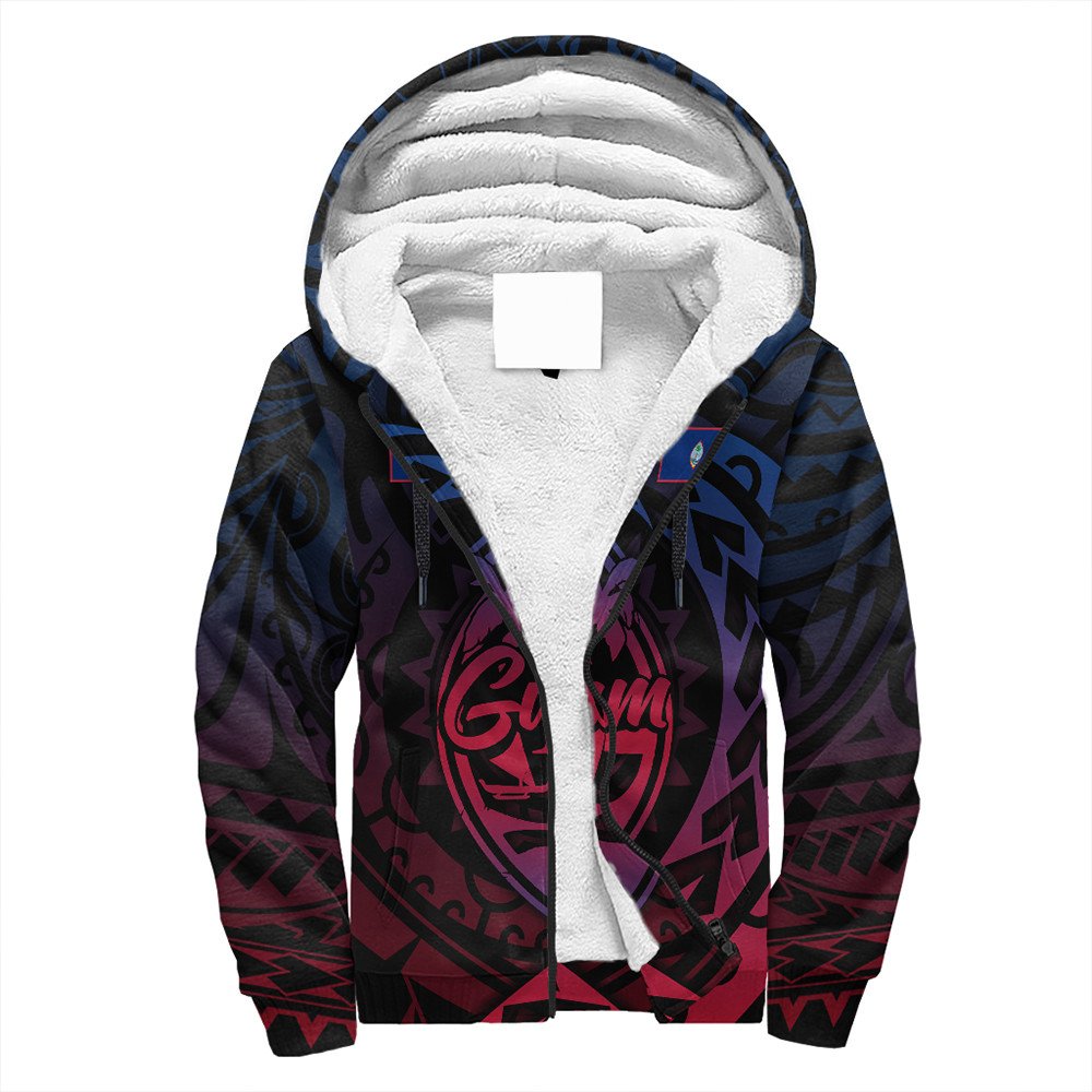 Polynesian Hoodie Guam Rising Style Sherpa Hoodie