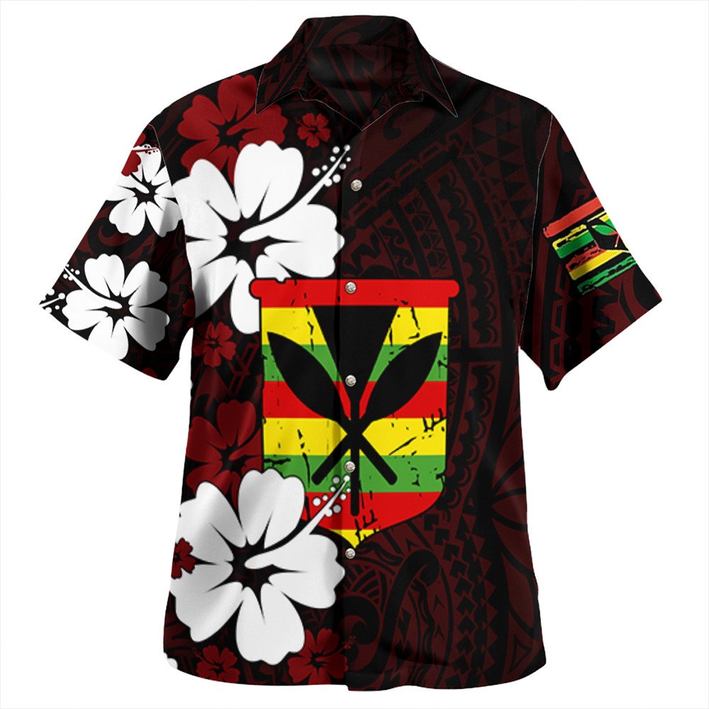 Polynesian Hawaiian Shirt - Hawaii Kanaka Hibiscus Style Hawaiian Shirt