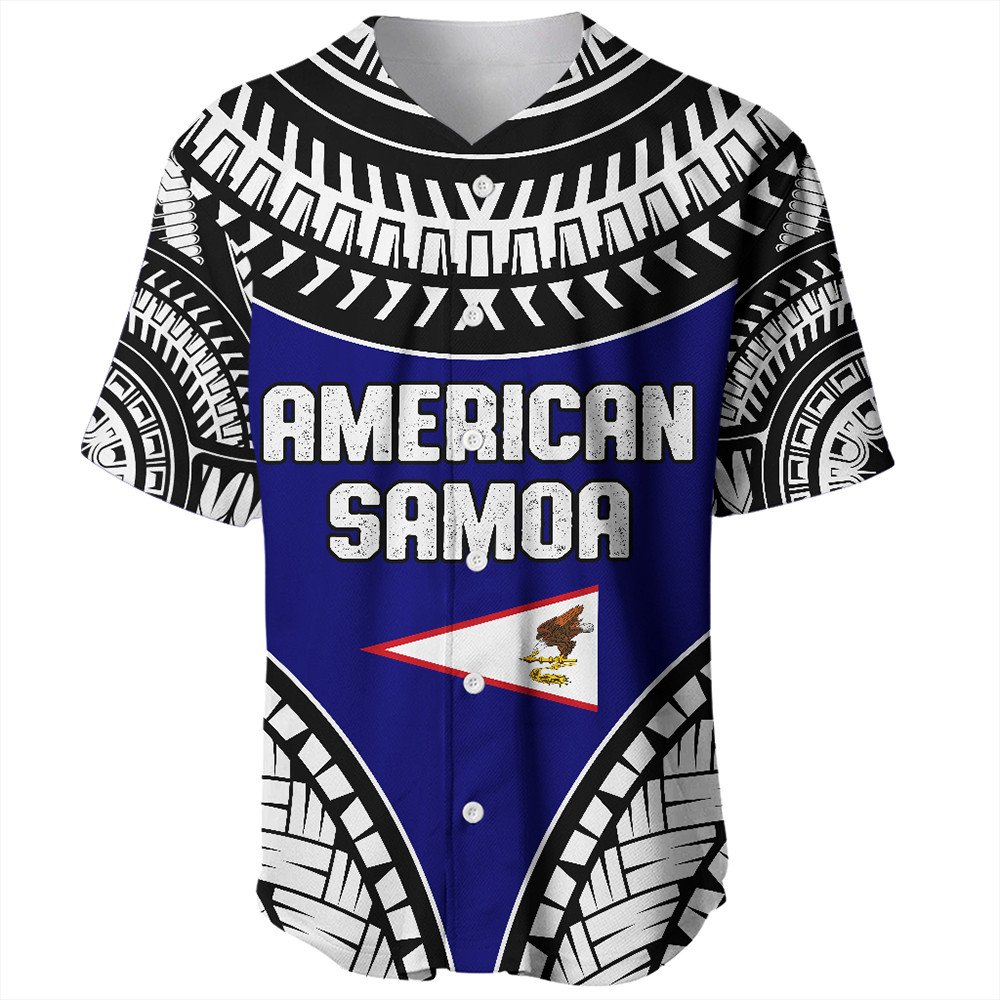 Polynesian Baseball Jersey American Samoa Tattoo Chief Baseball Jersey