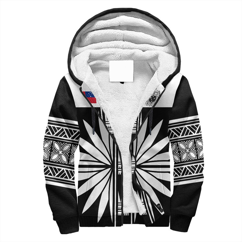 Polynesian Hoodie Samoa Black Saturday Sherpa Hoodie
