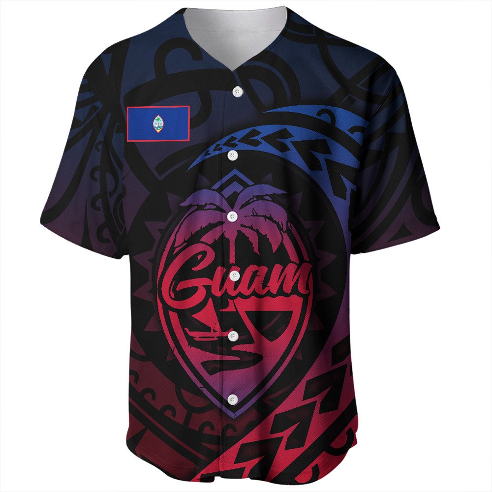 Polynesian Baseball Jersey Guam Rising Style Baseball Jersey