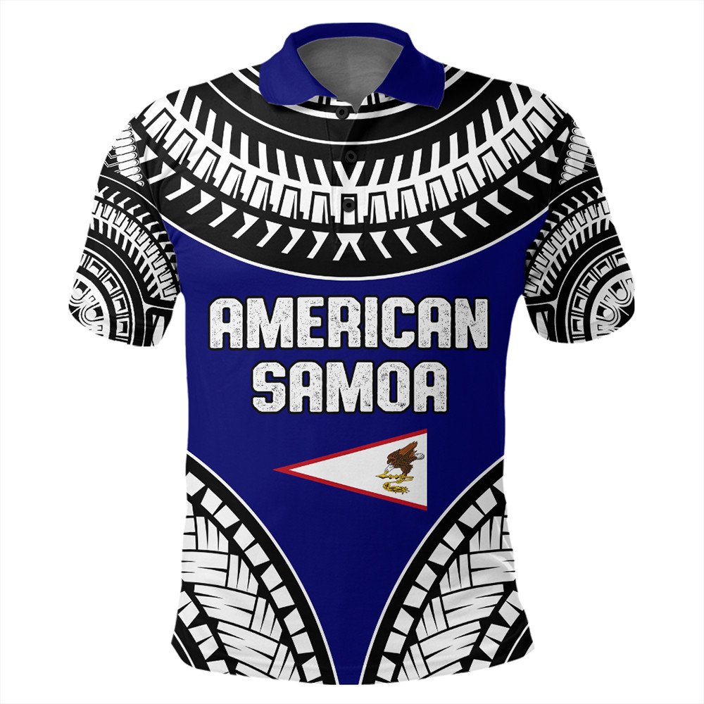 Polynesian Polo Shirt - American Samoa Tattoo Chief Polo Shirt