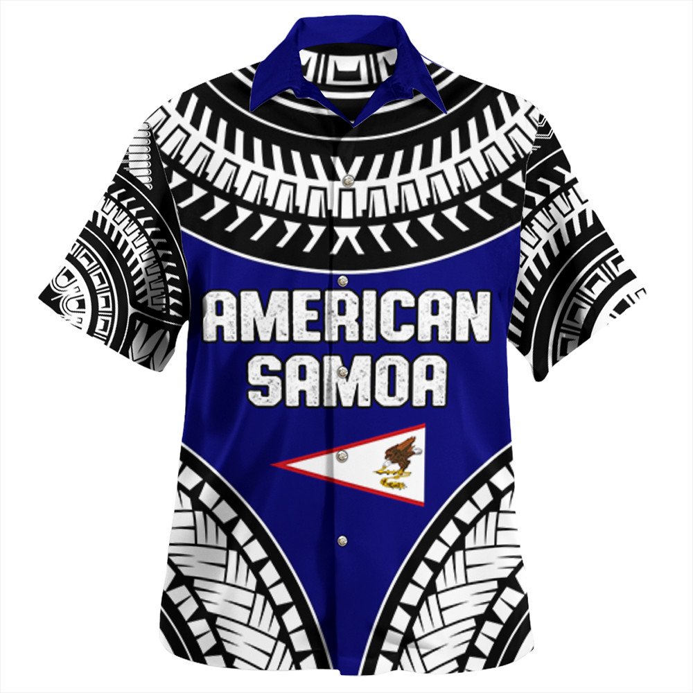 Polynesian Hawaiian Shirt - American Samoa Tattoo Chief Hawaiian Shirt