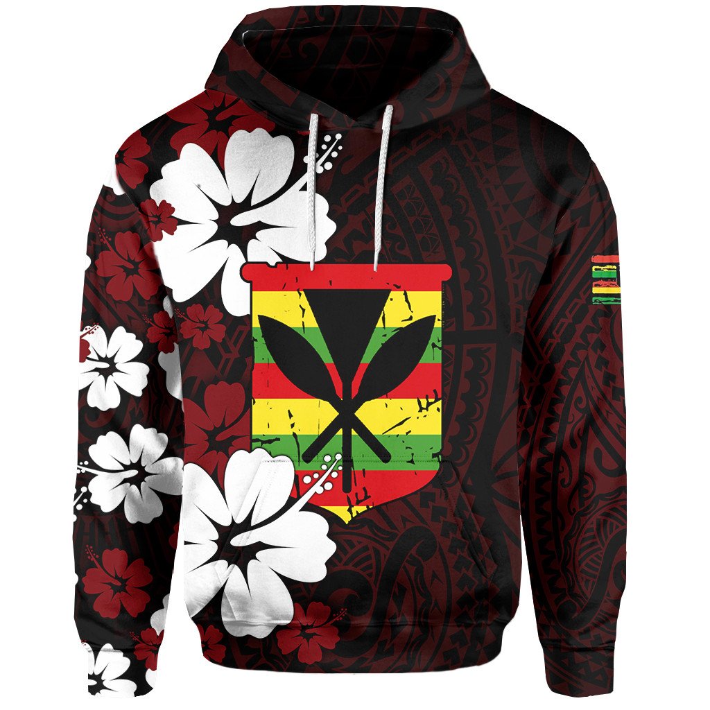 Polynesian Pride Hoodie Hawaii Kanaka Hibiscus Style Hoodie