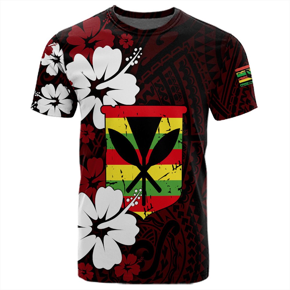 Polynesian T Shirt Hawaii Kanaka Hibiscus Style T Shirt