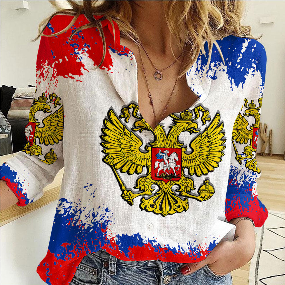 Clothing Russia Paint Style Women Casual Shirt