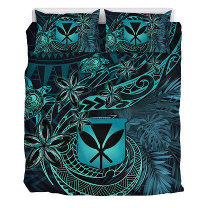 Polynesian Pride Home Set Hawaii Kanaka Maoli Turquoise Tiare Honu Bedding Set