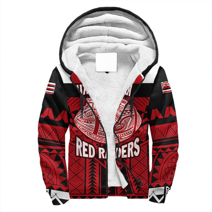 Polynesian Hoodie Personalized Hawaiian High Kahuku Sherpa Hoodie
