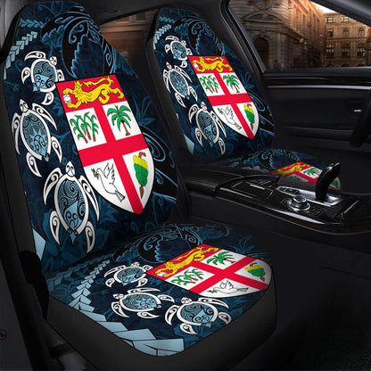 Polynesian Pride Car Accessories Fiji Coat of Arms Turtle Palm Tree Car Seat Covers