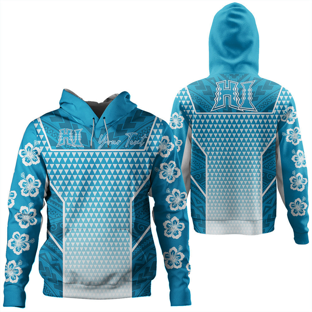 Polynesian Pride Hoodie Kakau Hawaii Polynesian Blue Gradient Hoodie