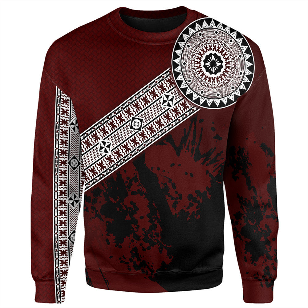 Polynesian Sweatshirt Fiji Masa Paint Style Sweatshirt