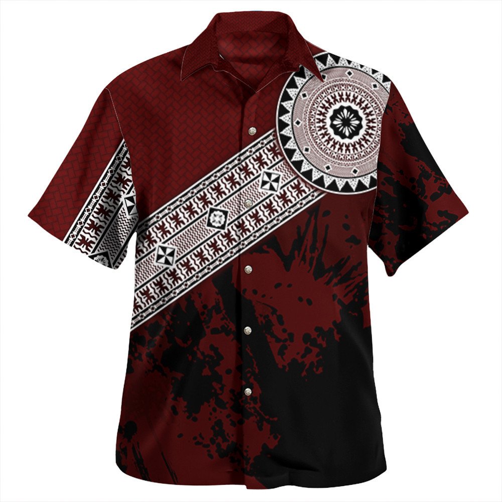 Polynesian Shirt - Fiji Masa Paint Style Beach Shirt