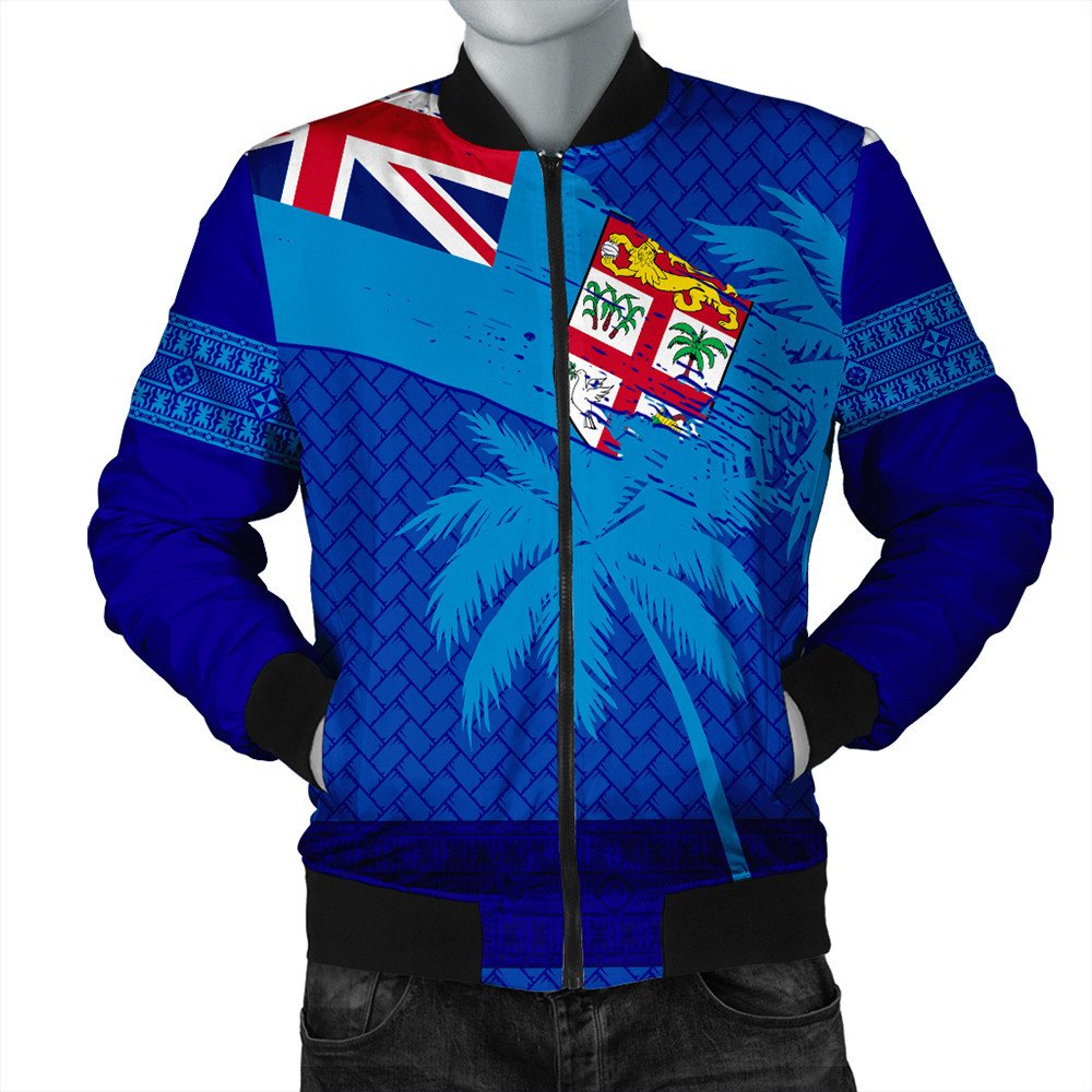 Polynesian Jacket Fiji Palm Tree Coat Of Arms Bomber Jacket