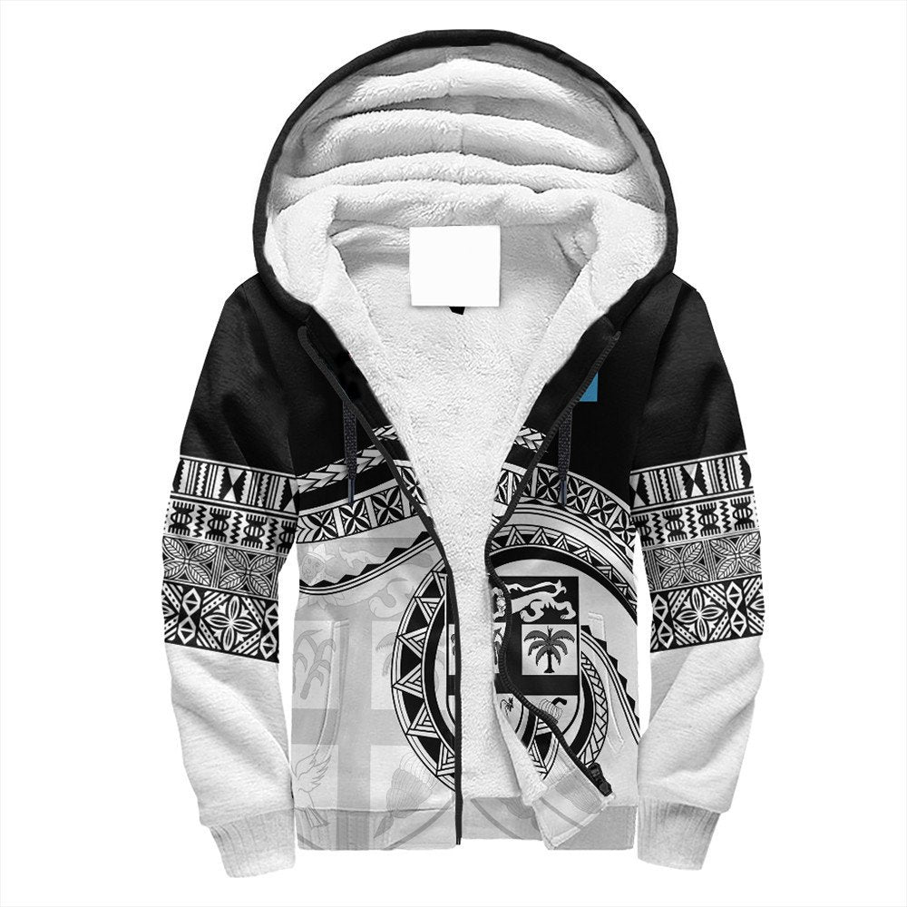 Polynesian Hoodie Fiji Rugby Concept Sherpa Hoodie