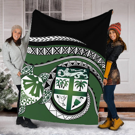 Polynesian Home Set Fiji Masi Turtle Blanket