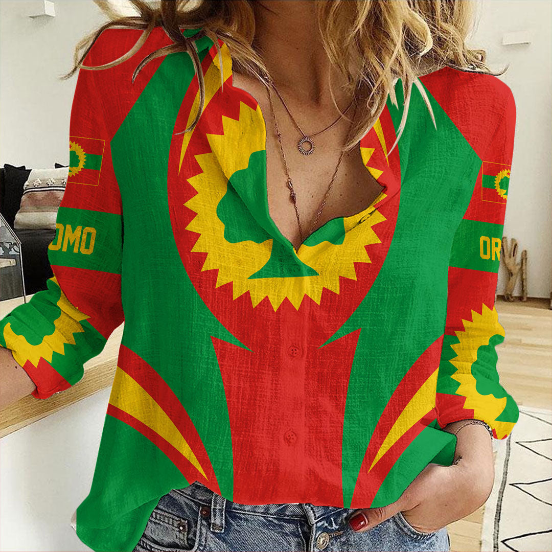 Clothing Oromo Action Flag Women asual Shirt