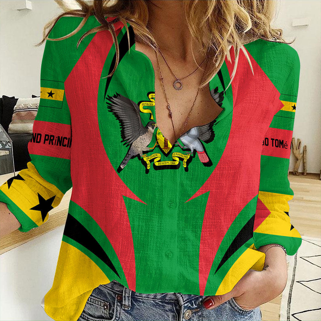 Clothing São Tomé and Príncipe Action Flag Women asual Shirt