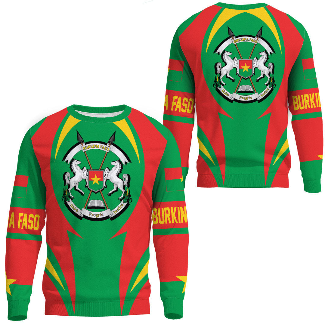 Clothing Burkina Faso Action Flag Sweatshirts
