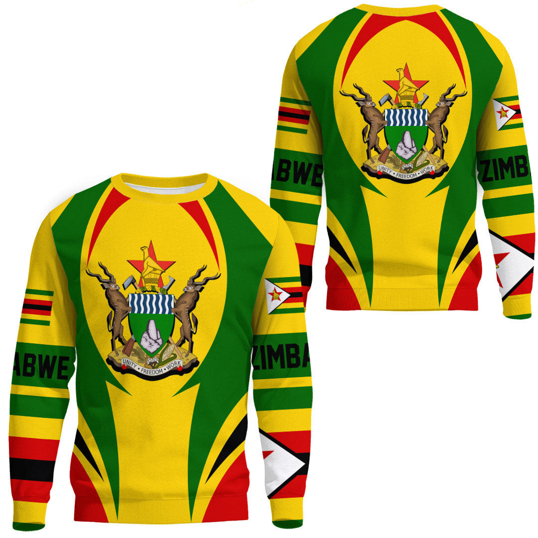 Clothing Zimbabwe Action Flag Sweatshirts