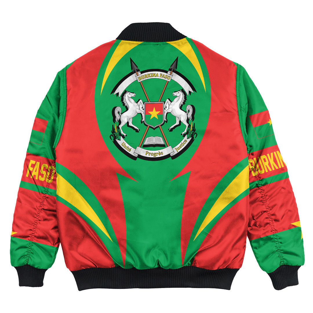 Getteestore Clothing - Burkina Faso Action Flag Bomber Jacket