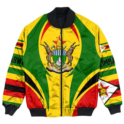 Getteestore Clothing - Zimbabwe Action Flag Bomber Jacket
