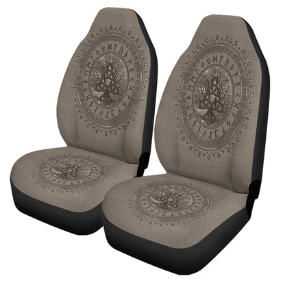 Car Seat Covers Tree Of Life With Triquetra Beige Car Seat Covers