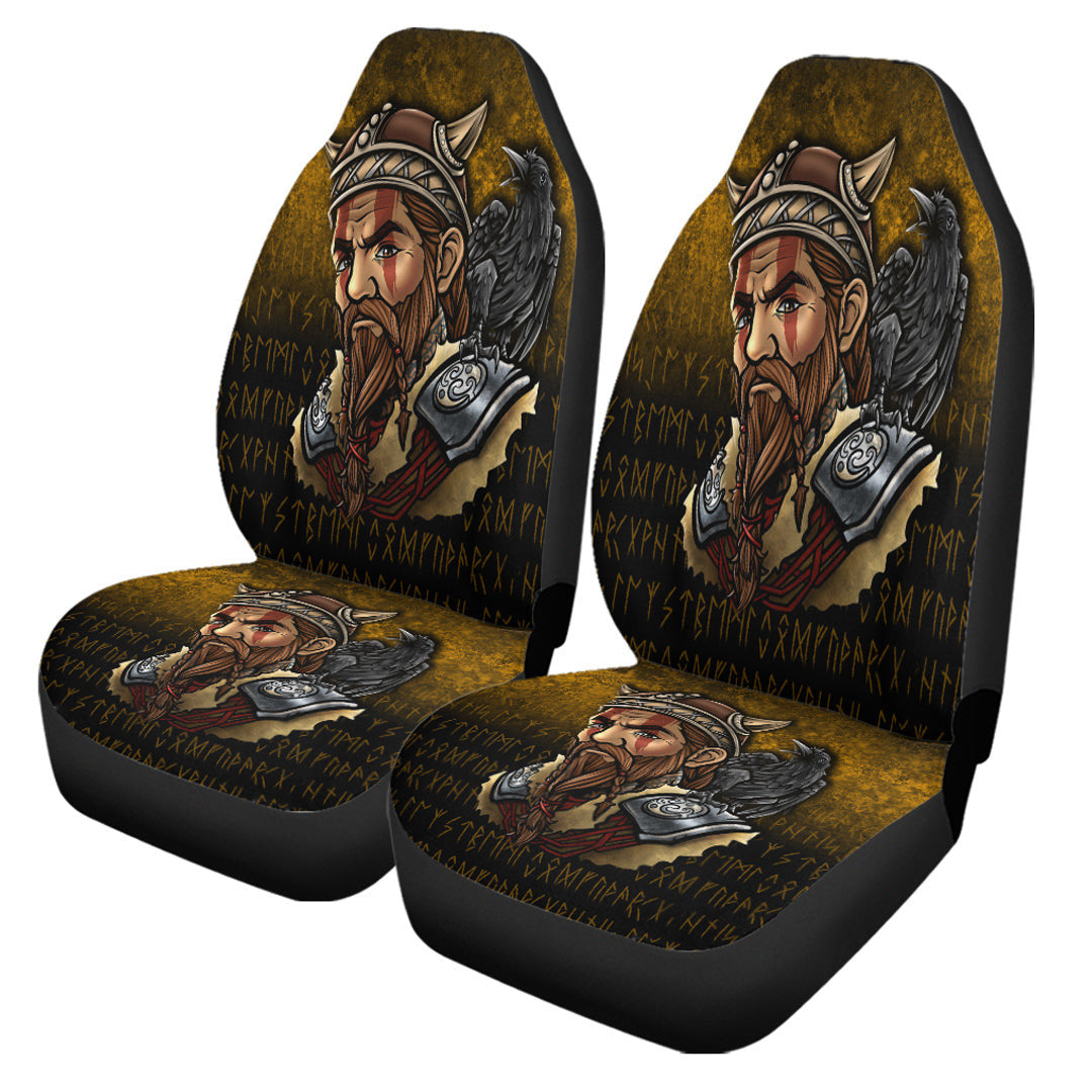 Car Seat Covers Viking Warrior Odin Valhalla Raven Car Seat Covers