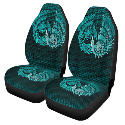 Car Seat Covers Ragnarok Huginn Muninn Cyan Version Car Seat Covers