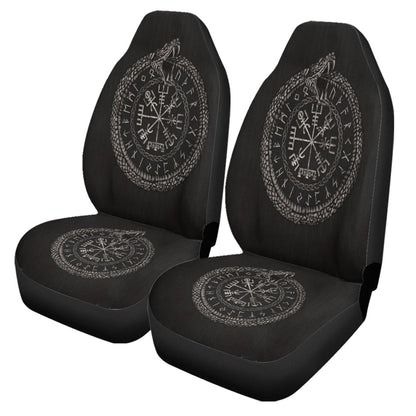 Car Seat Covers Viking Vegvisir With Ouroboros And Runes Car Seat Covers