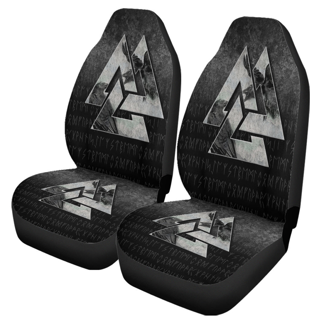 Car Seat Covers Huginn Muninn Ravens From Odin Viking Car Seat Covers